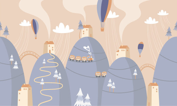 Papier peint Blue Mountain Village