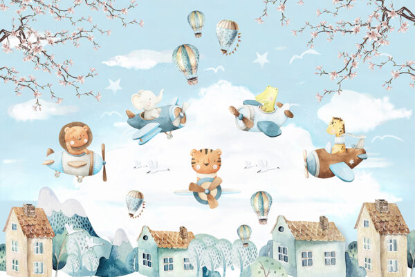 Papier peint Survol des maisons