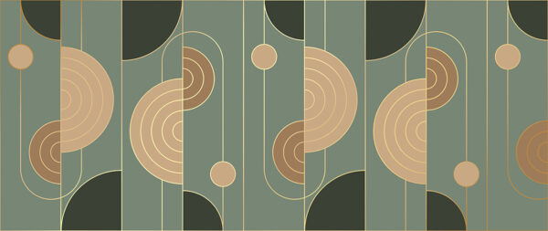 Papier peint Abstraction verte