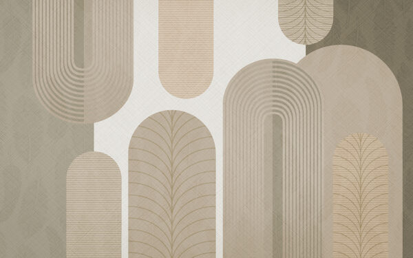 Papier peint Arches beiges