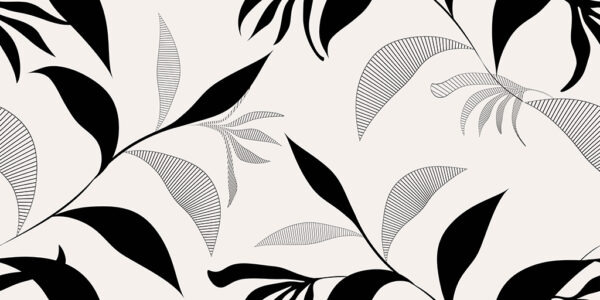 Papier peint Contraste des feuilles