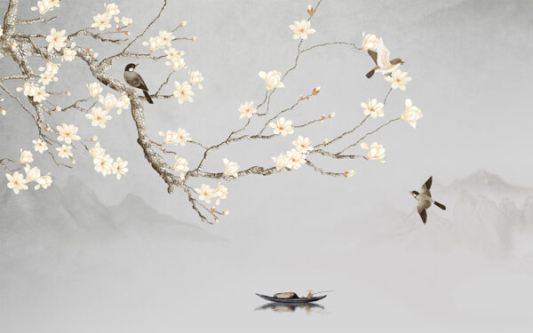 Papier peint Branche de magnolia