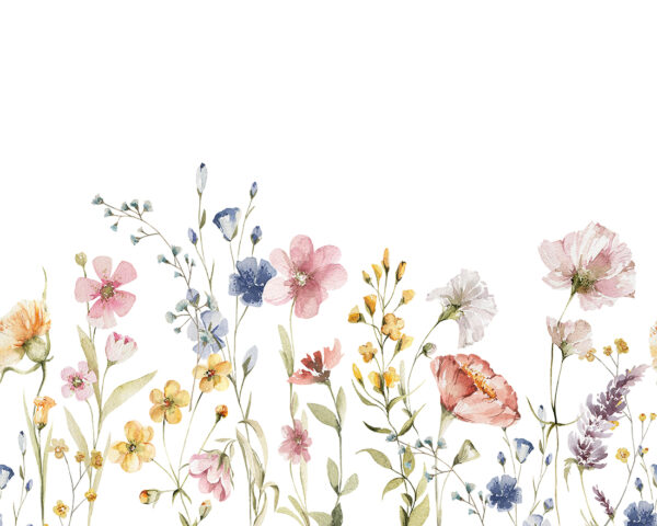 Papier peint Fleurs sauvages délicates