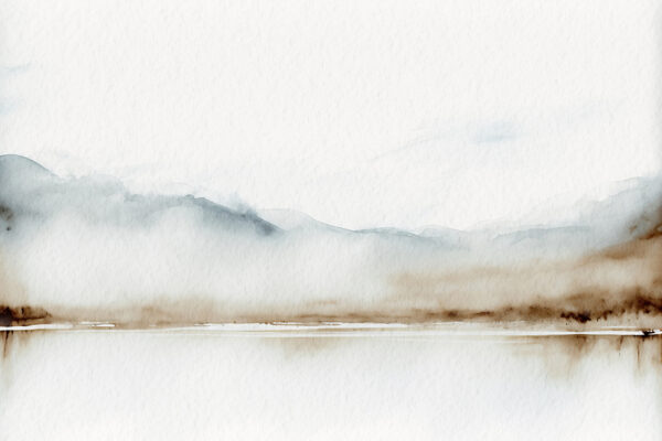 Papier peint Horizon à l'aquarelle