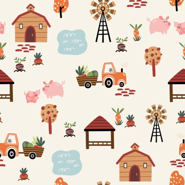Papier peint Charmante ferme