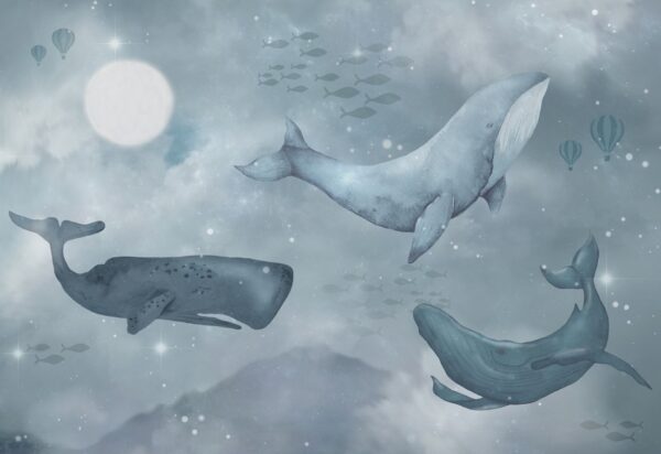 Papier peint La danse des baleines