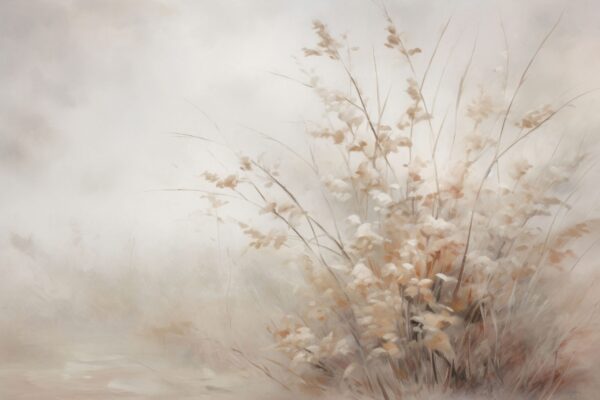 Papier peint Prairie brumeuse