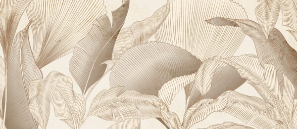 Papier peint Silhouettes de feuilles