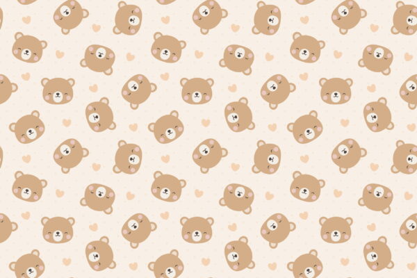 Papier peint Adorables ours en peluche