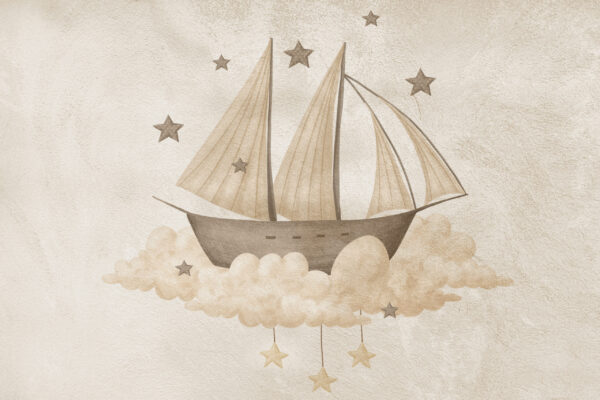 Papier peint Voilier dans les nuages
