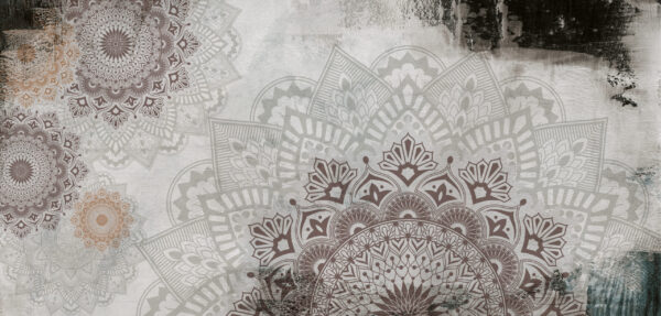 Papier peint Danse mandala sur fond irrégulier