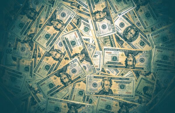 Papier peint Une pile de billets de banque américains