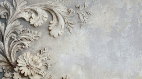 Papier peint Stuc floral
