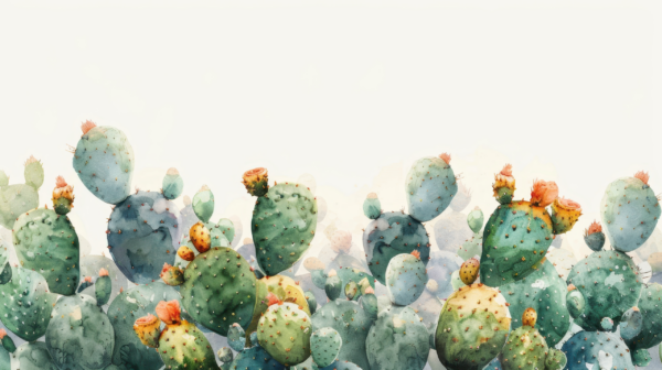 Papier peint Terre des cactus