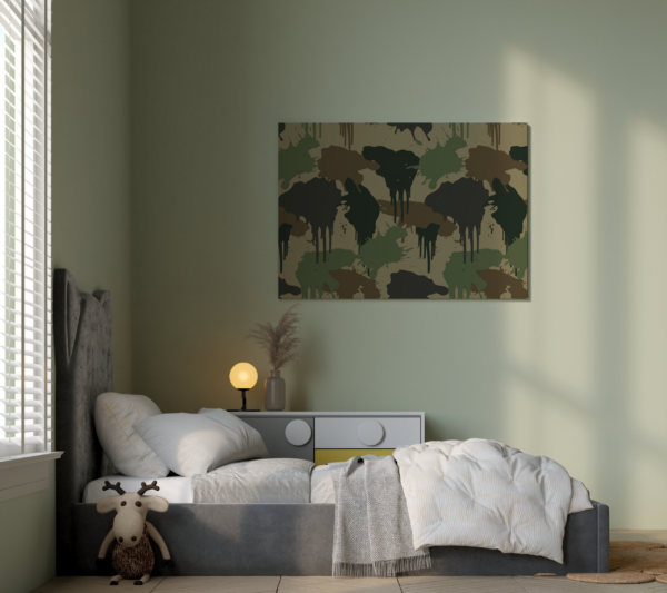 Papier peint Camouflage avec des taches de peinture