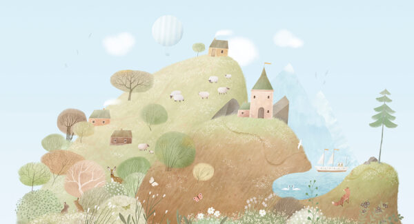 Papier peint Colline des contes de fées