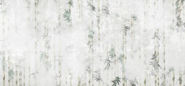 Papier peint Bambou dans le brouillard