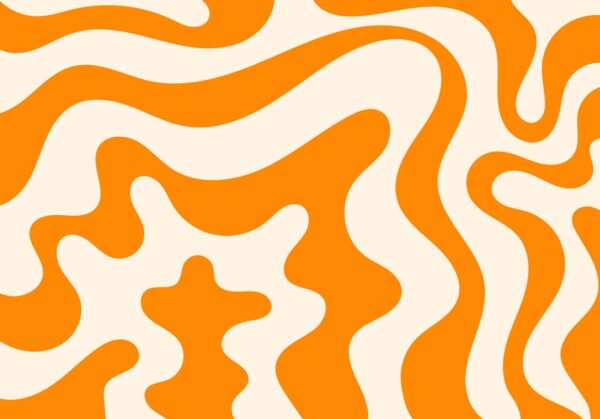 Papier peint Abstraction orange