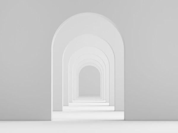 Papier peint Couloir mystérieux 3D