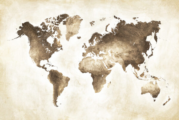 Papier peint Carte du monde vintage