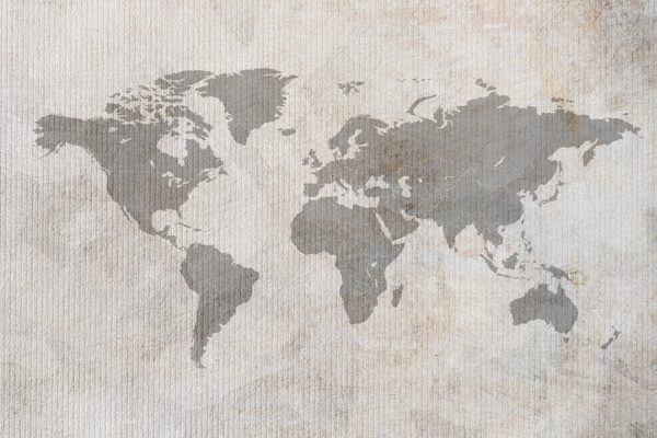 Papier peint Carte du monde sur béton clair