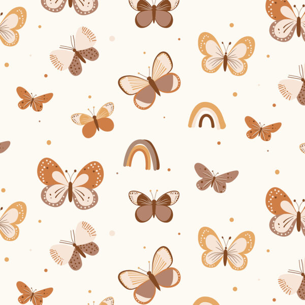 Papier peint Papillons arc-en-ciel