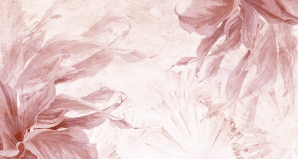 Papier peint Harmonie poudrée des feuilles