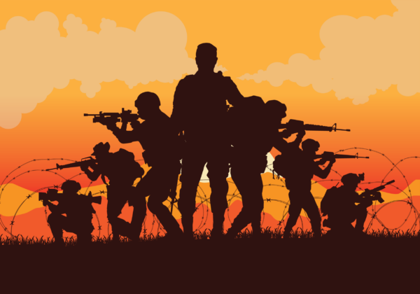Papier peint Horizon en guerre