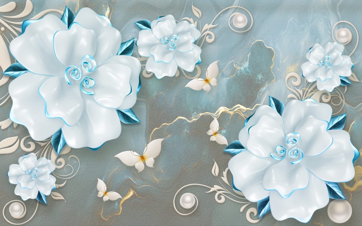 Papier peint Élégance turquoise
