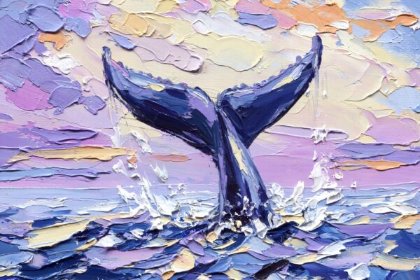 Papier peint Queue de baleine